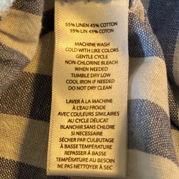 BEACHLUNCHLOUNGE SIZE LG LINNEN AND COTTEN STRIPED PANTS - Picture 9 of 9